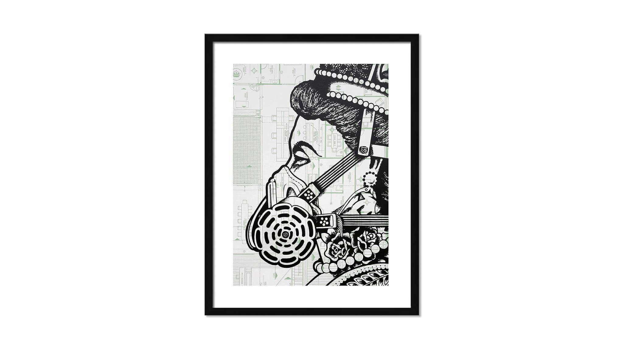 Paper w/ Black Frame